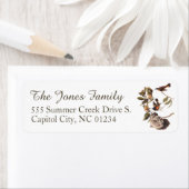 Étiquettes de adresse américains du Redstart Audub (En situation)