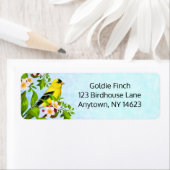 Étiquettes de adresse américains Goldfinch Bird (En situation)