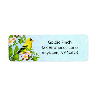 Étiquettes de adresse américains Goldfinch Bird