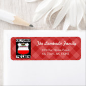 Étiquettes de adresse américains polonais de Calif (En situation)