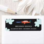 Étiquettes de adresse amusants de l'avion (En situation)