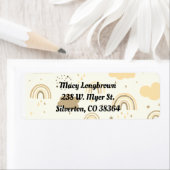 Étiquettes de adresse arc-en-ciel muet (En situation)