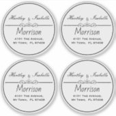 Étiquettes de adresse arrondis clairs personnalisé (Devant)