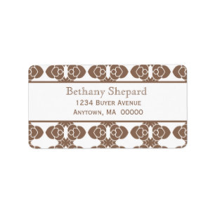 Étiquettes de adresse Art déco Damask