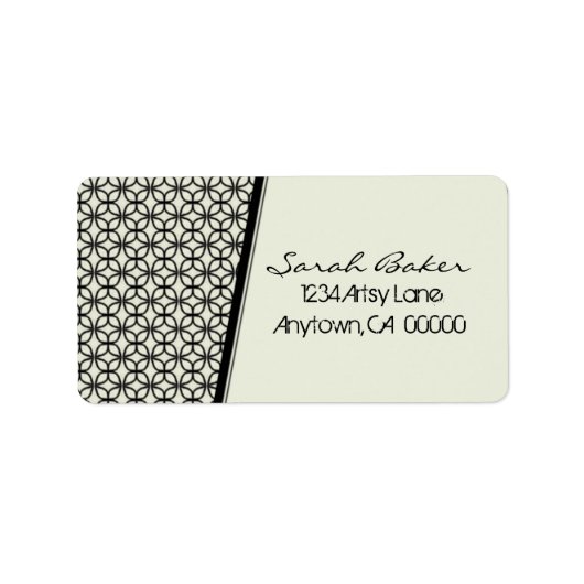 Étiquettes de adresse Art Déco Fab (Devant)