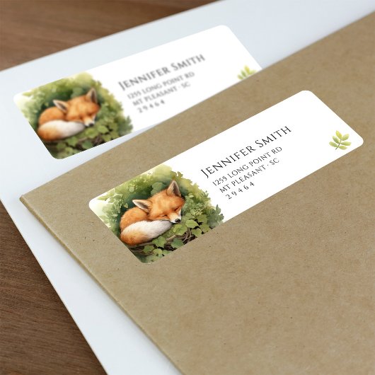 Étiquettes de adresse Baby shower de renard de béb