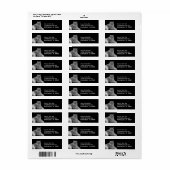 Étiquettes de adresse blancs de tigres (Feuille entière)