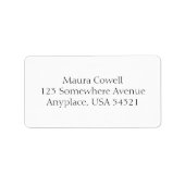 Étiquettes de adresse blancs simples (Devant)
