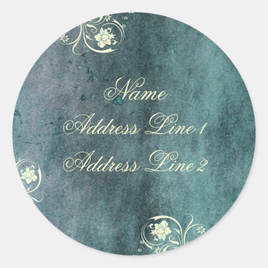 Étiquettes de adresse bleu Décan urbain (Devant)