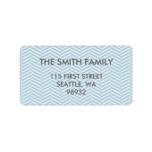 ÉTIQUETTES DE ADRESSE BLUE CHEVRON (Devant)