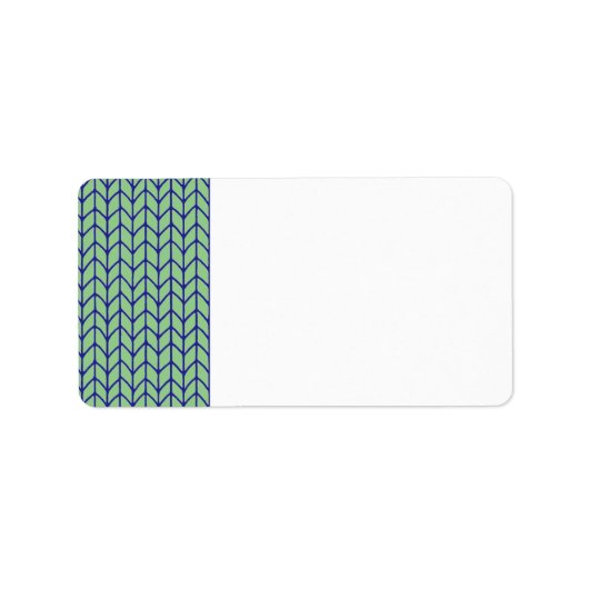 ÉTIQUETTES DE ADRESSE BLUE GREEN KNIT (Devant)