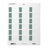 ÉTIQUETTES DE ADRESSE BLUE GREEN KNIT (Feuille entière)