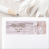 Étiquettes de adresse—Bois et dentelle (En situation)