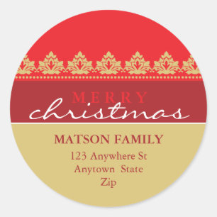 ÉTIQUETTES DE ADRESSE BRILLANTS :: joliment bordé 