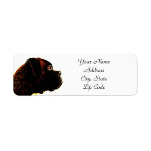 Étiquettes de adresse Brindle de chien de boxeur