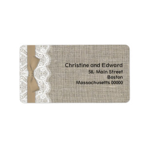 Étiquettes de adresse Brown de la ceinture et de l