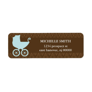 Étiquettes de adresse Brown de retour de chariot