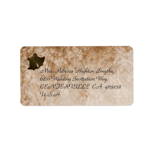 Étiquettes de adresse Brown vintages et crémeux (Devant)