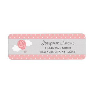 Étiquettes de adresse chauds roses de retour de
