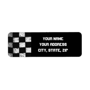 Étiquettes de adresse Checkered de drapeau