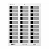 Étiquettes de adresse classiques des funérailles d (Feuille entière)