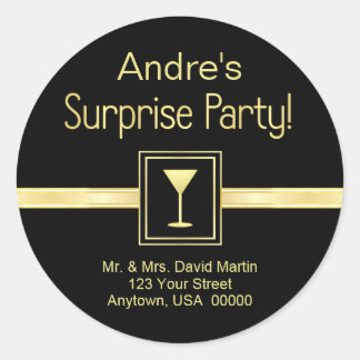 Étiquettes de adresse clients - Surprise Party