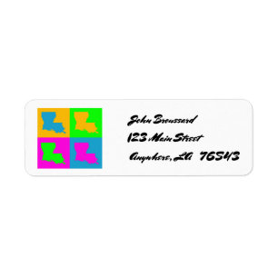 Étiquettes de adresse colorés d'amusement d'art