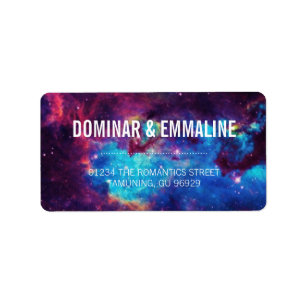 Étiquettes de adresse colorés de mariage de