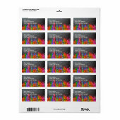 Étiquettes de adresse colorés en Crayon (Feuille entière)