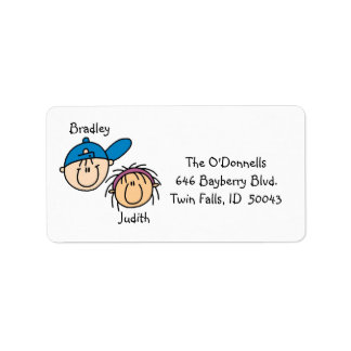 Étiquettes de adresse couple personnalisés