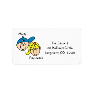 Étiquettes de adresse couple personnalisés