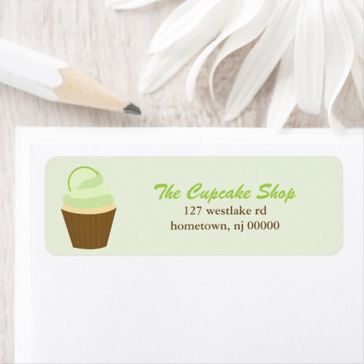 Étiquettes de adresse Cupcake (En situation)