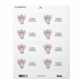 Étiquettes de adresse Cupcake (Feuille entière)