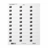 Étiquettes de adresse customisés d'impression vers (Feuille entière)