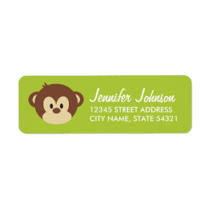 Étiquettes de adresse d'affaires de singe