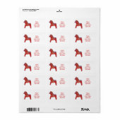 Étiquettes de adresse Dala Horse (Feuille entière)