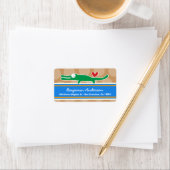 Étiquettes de adresse d'alligator de dessin animé  (En situation)