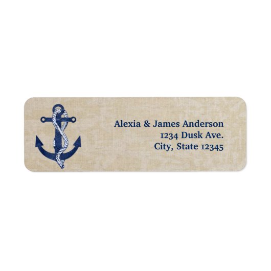 Étiquettes de adresse d'Ancres nautiques de la Mar (Devant)