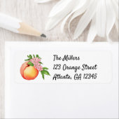 Étiquettes de adresse d'aquarelle de la fleur de p (En situation)