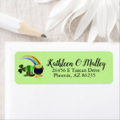 Étiquettes de adresse d'arc-en-ciel irlandais (En situation)