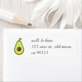 Étiquettes de adresse d'Avocado (En situation)