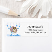 Étiquettes de adresse de baby shower, adresse pers (En situation)