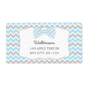 Étiquettes de adresse de baby shower de cravate