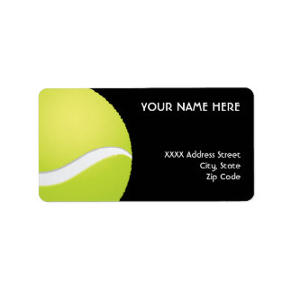 Étiquettes de adresse de balle de tennis