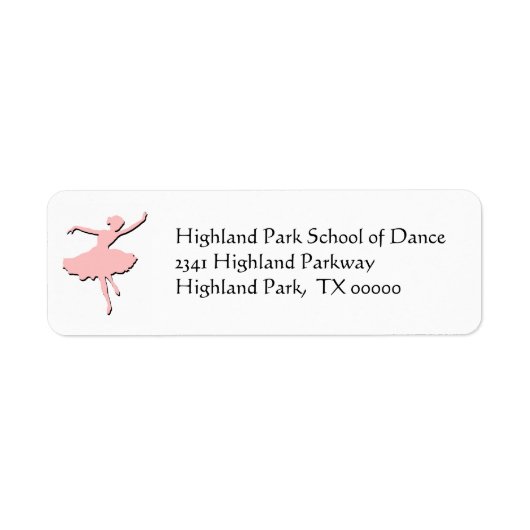Étiquettes de adresse de Ballerina (Devant)