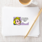 Étiquettes de adresse de bandes dessinées rétro (En situation)