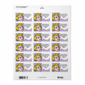 Étiquettes de adresse de bandes dessinées rétro (Feuille entière)