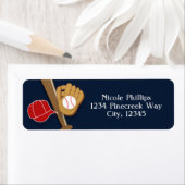 Étiquettes de adresse de base-ball Dark Blue Sport (En situation)