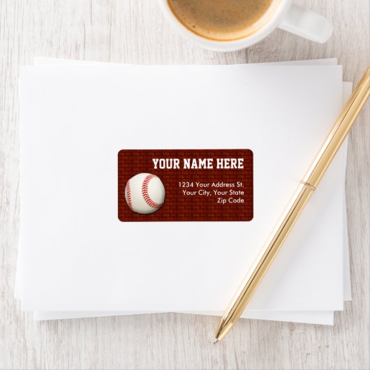 Étiquettes de adresse de baseball (En situation)