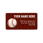 Étiquettes de adresse de baseball (Devant)